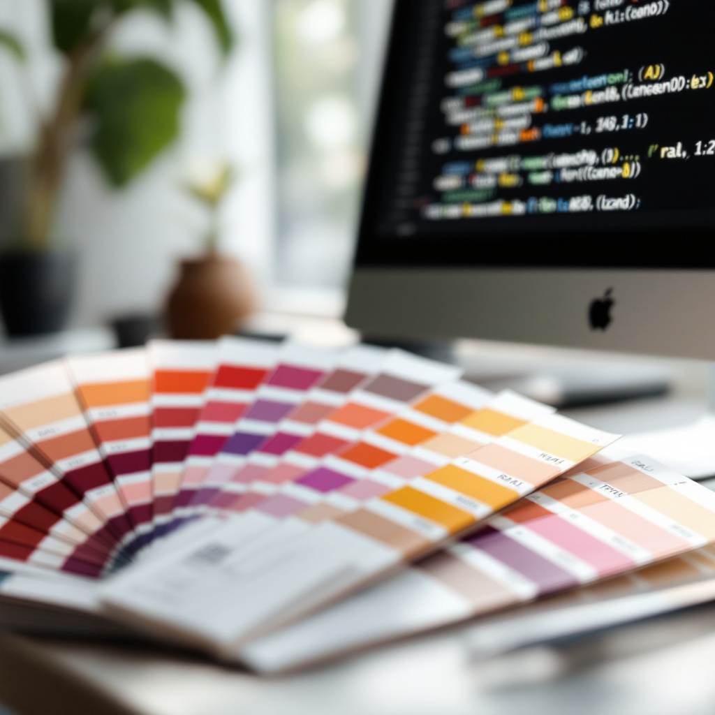 RAL Farbe in HEX umrechnen mit Farbfächer und HEX-Codes am Bildschirm